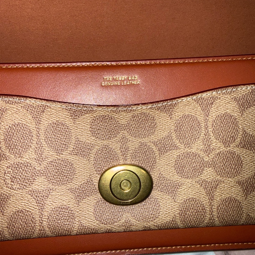 Coach Tabby 26 Signature Logo Coated Canvas Shoulder Bag - Picture 3 of 10